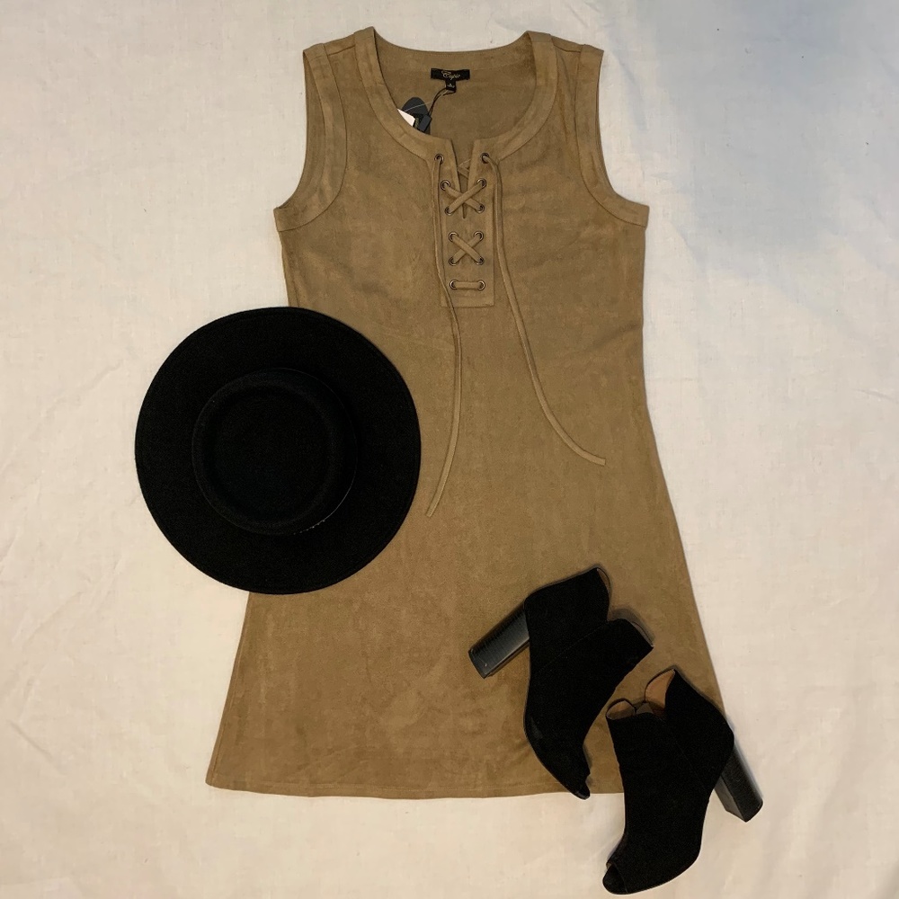 Faux Suede Dress